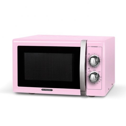 Schneider Vintage SMW25VM Microondas con Grill 25L 900W Rosa