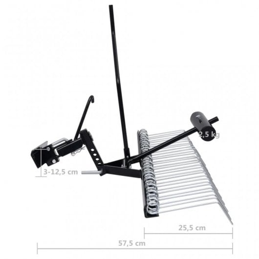 VidaXL Escarificador para Cortacésped 120cm Negro