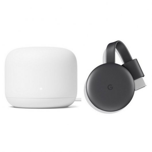 Google Pack Nest Wifi Router Blanco + Chromecast 3