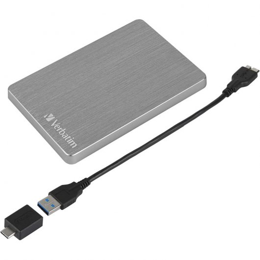 Verbatim Store 'n' Go ALU Slim Externe Festplatte 2.5" USB Typ-C 3.2 Gen 1 (3.1 Gen 1) Grau