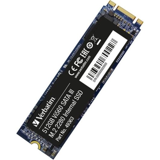 Disque SSD Verbatim Vi560 S3 512GB M.2 2280 SATA 3 560MB/s Fiable
