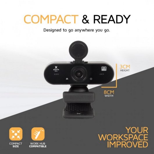 Xtorm Worx Quad-HD 2K Webcam con Trípode