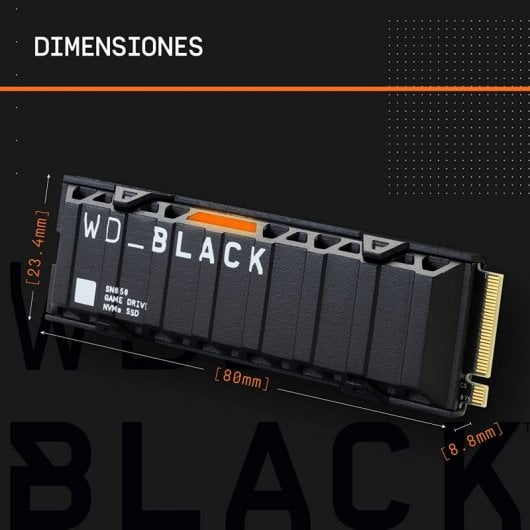 WD Black SN850 SSD NVMe M.2 PCIe 4.0 1 To avec dissipateur thermique