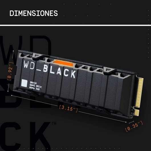 WD Black SN850 SSD NVMe M.2 PCIe 4.0 1 To avec dissipateur thermique