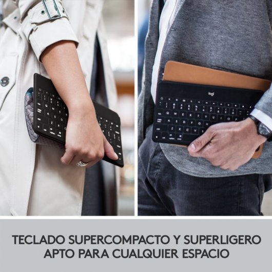 Logitech Keys-To-Go Teclado Inalámbrico Bluetooth Azul para iPhone/iPad/Apple TV
