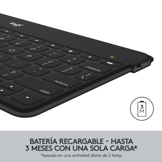Logitech Keys-To-Go Teclado Inalámbrico Bluetooth Azul para iPhone/iPad/Apple TV