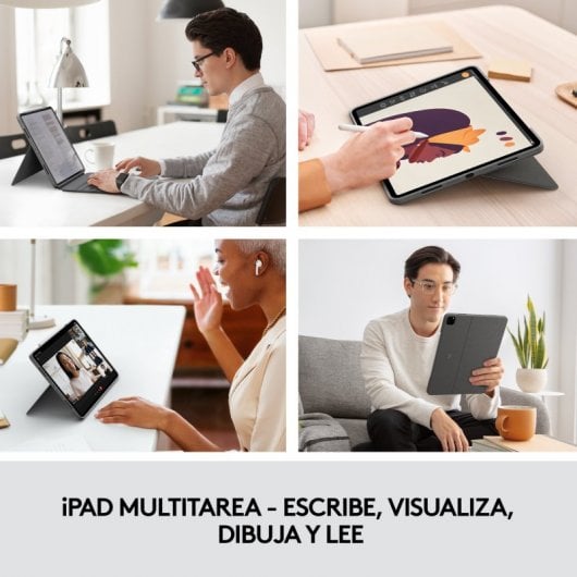 Étui clavier Logitech Combo Touch gris pour iPad Pro 12,9" (5e/6e génération)