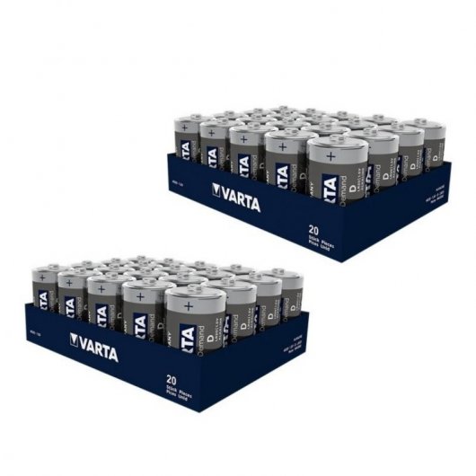 Varta Power On Demand 2 Packs 20 Pilas Alcalinas D LR20