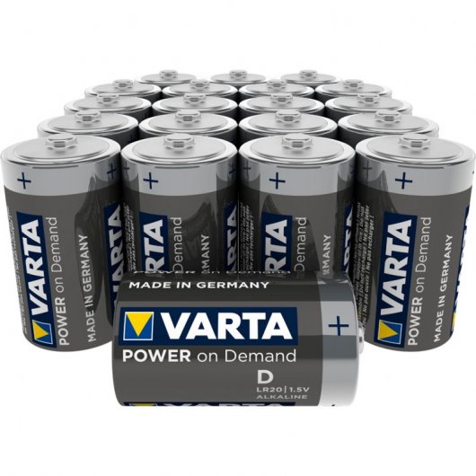 Varta Power On Demand 2 Packs 20 Pilas Alcalinas D LR20