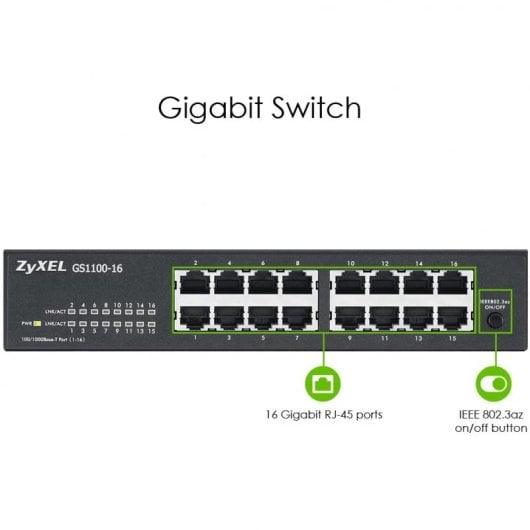 Switch Zyxel GS1100-16 16 porte Gigabit