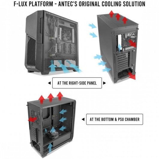 Antec DP502 Flux ARGB Cristal Templado USB 3.0 Negra
