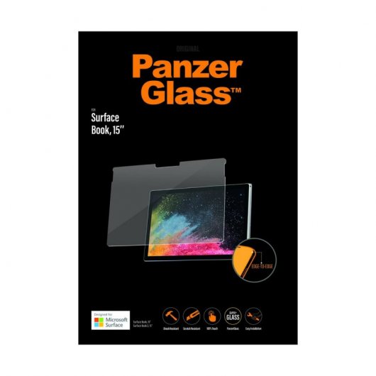 PanzerGlass Protector de Pantalla para Microsoft Surface Book/Book 2/Book 3 15''