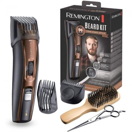Máquina de Cortar Barba Profissional Remington MB4046 Sem Fios 90min 35mm 3 Pentes Lâminas Titânio