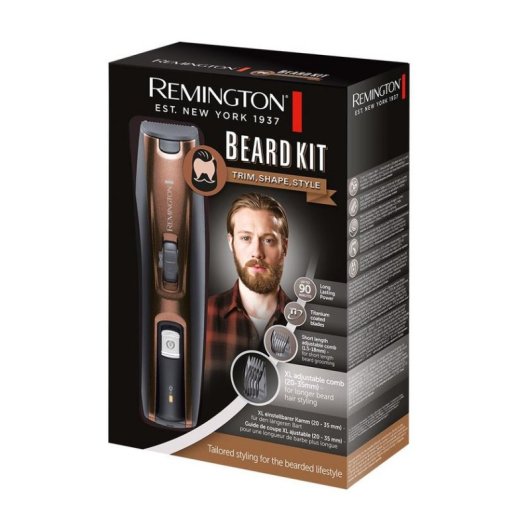 Máquina de Cortar Barba Profissional Remington MB4046 Sem Fios 90min 35mm 3 Pentes Lâminas Titânio