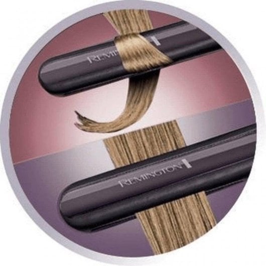 Prancha de Cabelo Cerâmica 2 em 1 Remington Pro-Sleek and Curl S6505 230ºC Visor LCD Desligamento Automático Preto