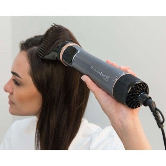 Spazzola Modellante Remington Keratin Protect AS8810 1000W Ceramica Cheratina 2 Temperature Accessori Aria Fredda Argento Oro