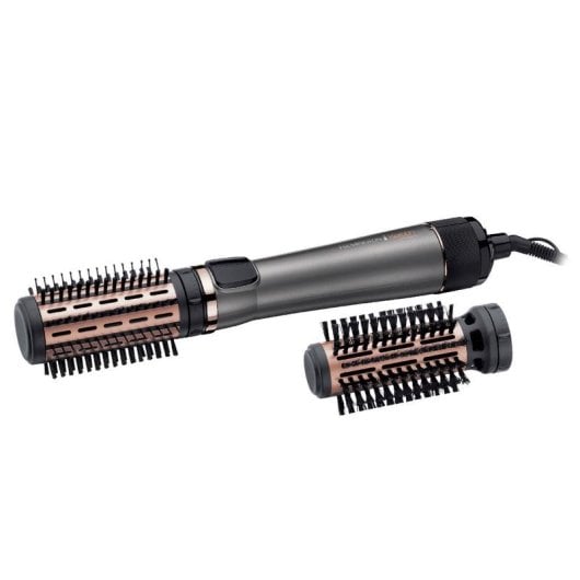 Brosse Soufflante Remington Keratin Protect AS8810 1000W Céramique Kératine 2 Températures Air Froid Rotation Accessoires Gris Rose