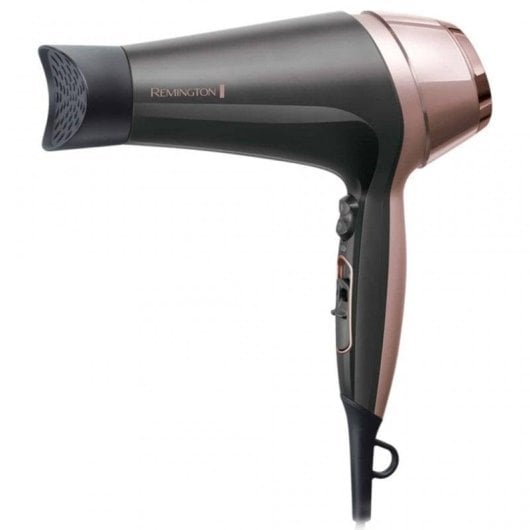 Ionen Föhn Remington Curl & Straight Confidence D5706 2200W 3 Temperaturstufen 2 Geschwindigkeiten Zubehör Schwarz Roségold