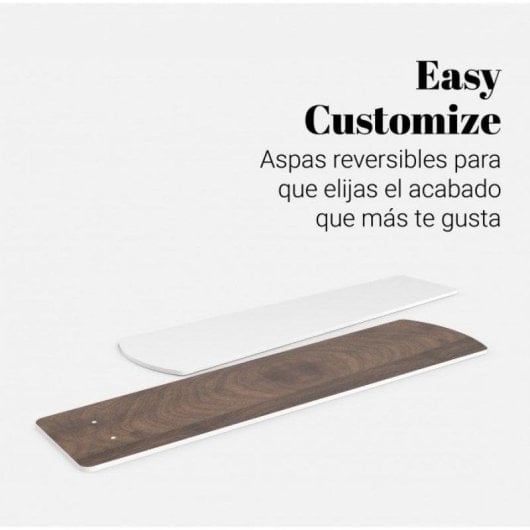 Universal Blue Levante 4048 Ventilador de Techo con Luz LED y Mando Aspas Reversibles 60W Blanco/Madera
