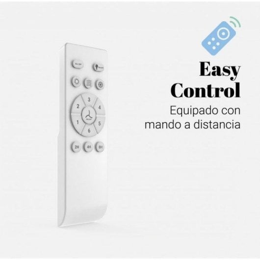 Universal Blue Levante 4048 Ventilador de Techo con Luz LED y Mando Aspas Reversibles 60W Blanco/Madera