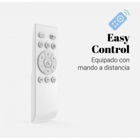 Universal Blue Levante 4048B Ventilador de Techo con Luz LED y Mando Aspas Reversibles 60W Negro/Madera