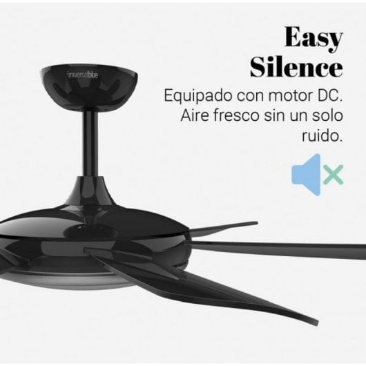 Universal Blue Ibe 4042 Ventilador de Techo con Luz LED y Mando 55W Negro