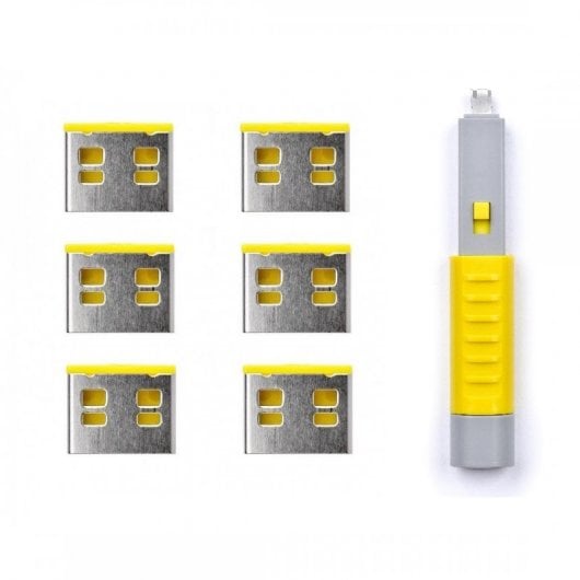 Smart Keeper Pack 6 serrature per porte USB + chiave di sicurezza Giallo