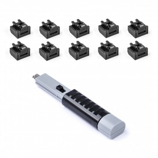 Smart Keeper Pack 10 serrature per porte RJ45 + chiave di sicurezza nera