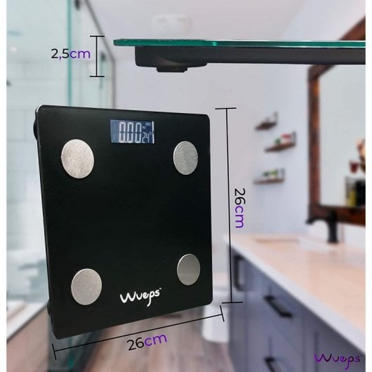 Wueps BioFit Balance Báscula Inteligente Negra