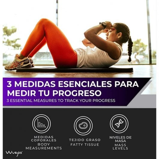 Wueps BioFit Balance Báscula Inteligente Negra
