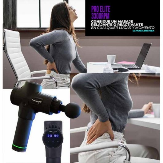 Wueps Elite-Pro 3300 Pistola de Masaje Profesional
