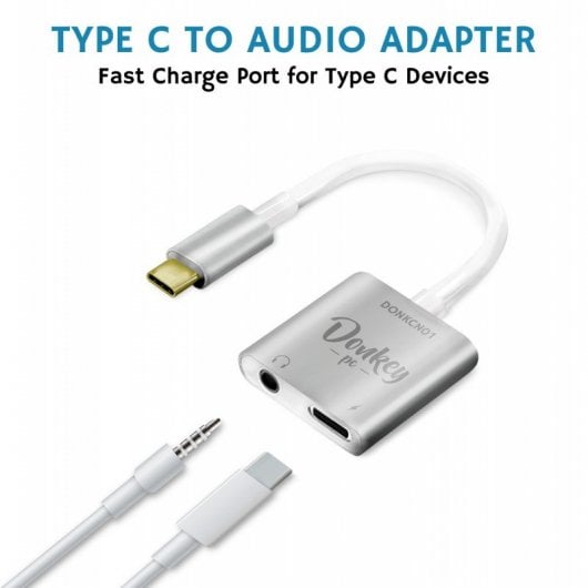 Donkey Pc DONKCN01 Adaptador USB-C a Jack 3.5mm