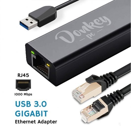 Donkey Pc DONKUSB1000 Adaptador de Rede USB 3.0