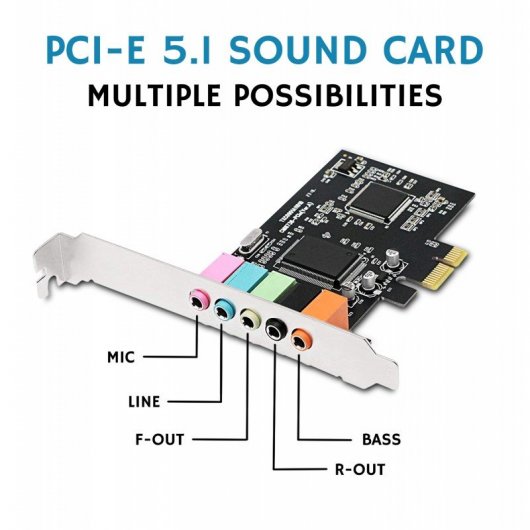 Donkey Pc DONKPCIE51 Tarjeta de Sonido 5.1 PCIe