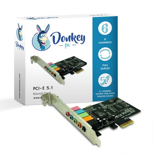 Donkey Pc DONKPCIE51 Tarjeta de Sonido 5.1 PCIe
