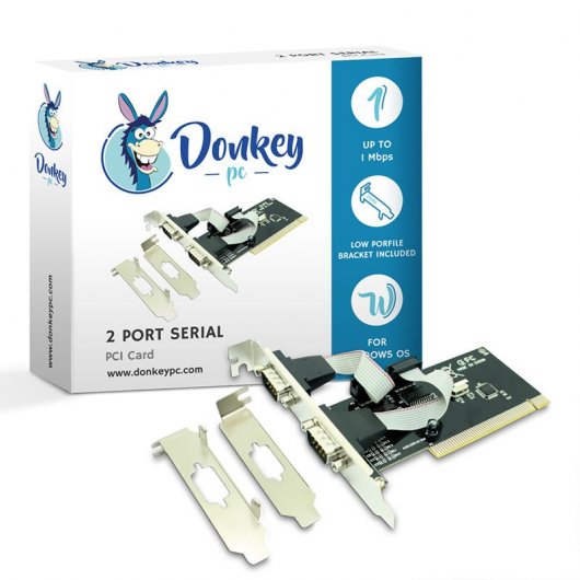 Donkey Pc DONKPCI2S Tarjeta PCI 2 Puertos de Serie
