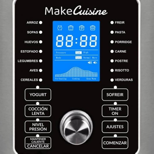 MakeCuisine Topchef Olla Eléctrica a Presión 2 en 1 Negra