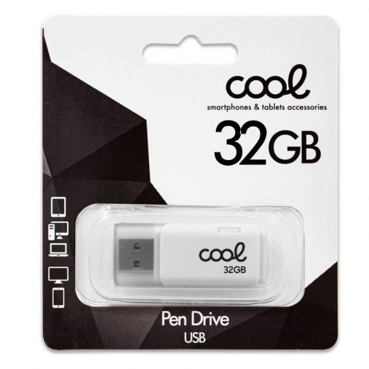 Cool Pen Drive USB X32 GB 2.0 Cover Blanco