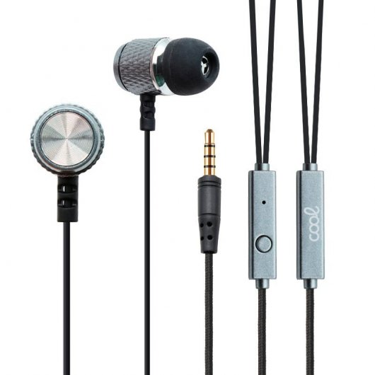 Cool Auriculares Metalizado Stereo 3,5mm Con Micro Gris