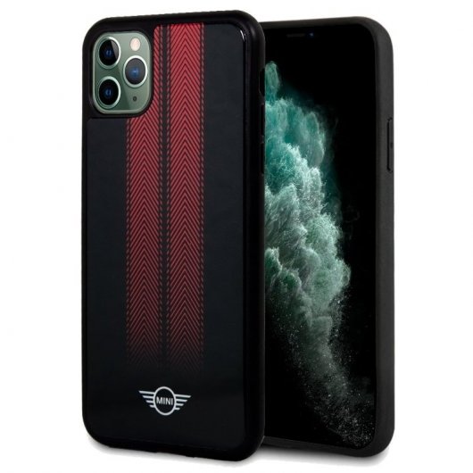 Cool Funda Licencia Mini Cooper Negro/Rojo para iPhone 11 Pro Max
