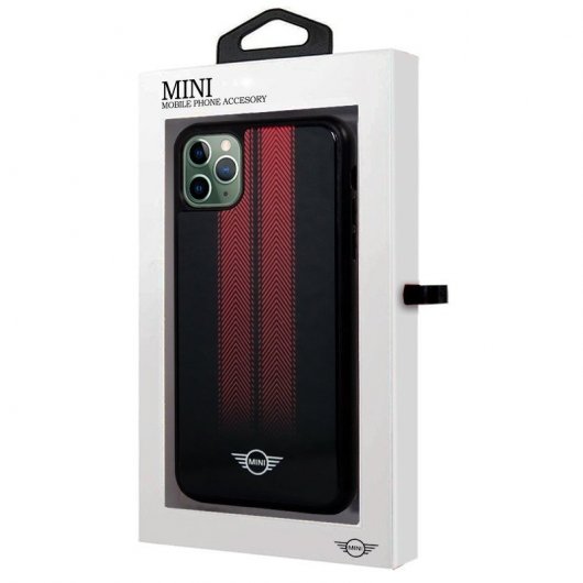 Cool Funda Licencia Mini Cooper Negro/Rojo para iPhone 11 Pro Max