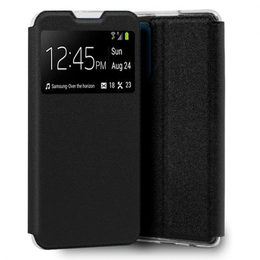 Étui à rabat noir lisse et cool pour Oppo Find X3 Lite