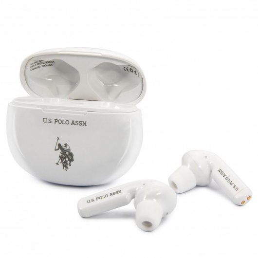 Casque stéréo Bluetooth cool Dual Pod sous licence Polo Ralph Lauren Blanc
