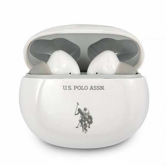 Casque stéréo Bluetooth cool Dual Pod sous licence Polo Ralph Lauren Blanc