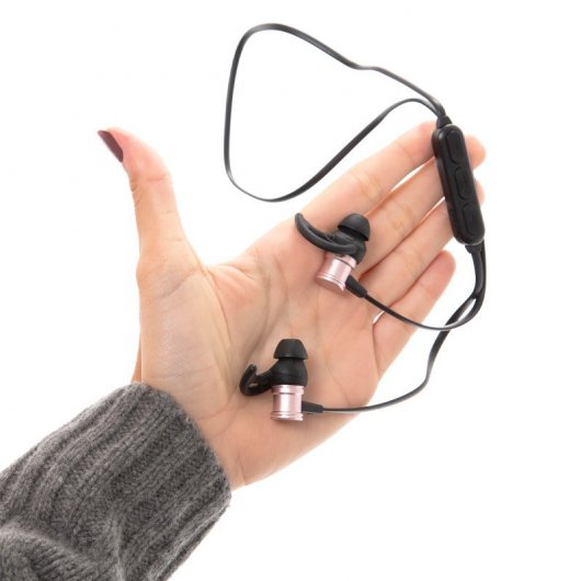 Cuffie stereo Bluetooth sportive magnetiche rosa fantastiche