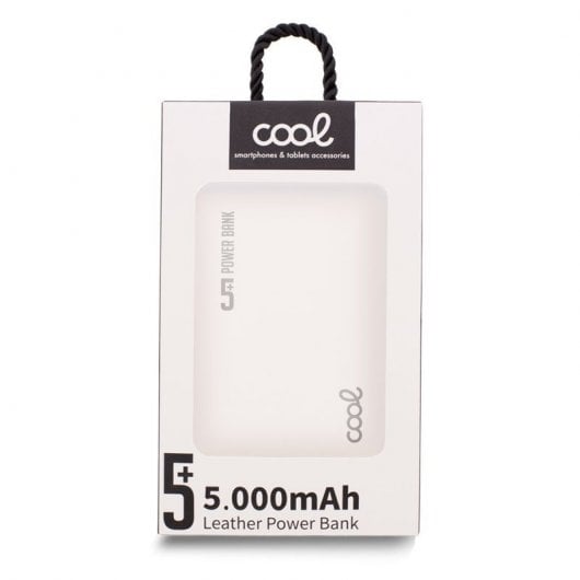 Cool Power Bank 5000 MAh Cuir Blanc