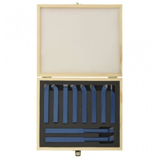 VidaXL Juego Herramientas de Torneado de Carburo 10x10mm 11 Piezas