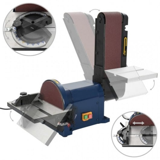 VidaXL Lijadora de Disco/Banda 550W