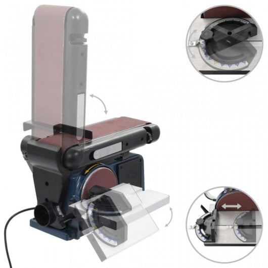 VidaXL Lijadora de Disco/Banda 370W