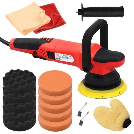 VidaXL Kit Pulidora Excéntrica 1000W + Accesorios